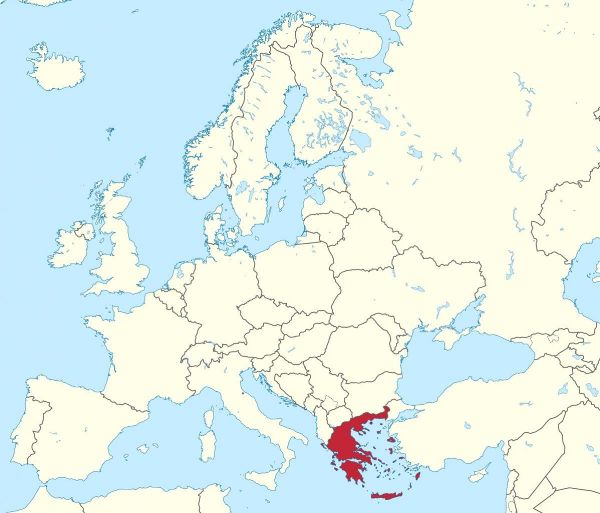 Griechenland auf Europa Karte