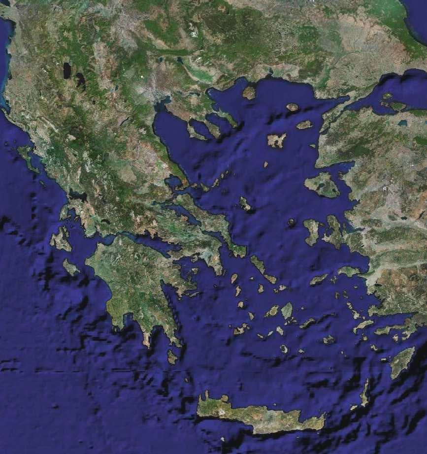 Karte von Griechenland satellite