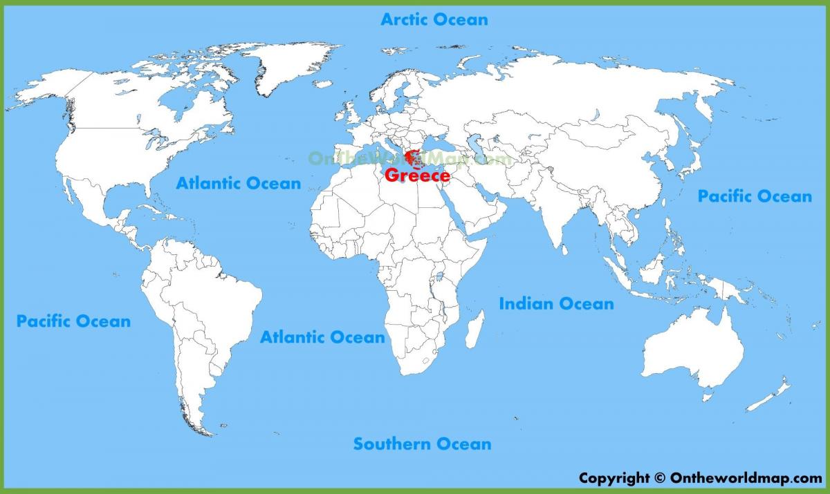 Griechenland auf der Weltkarte