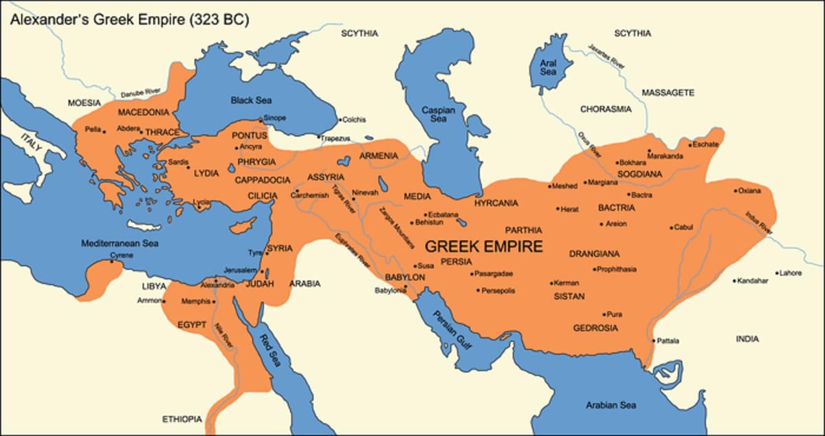 Karte der griechischen Zivilisation