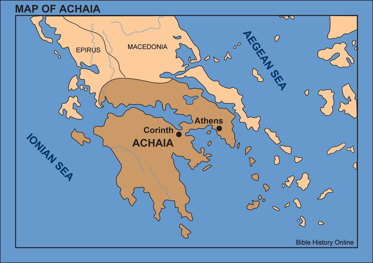 Karte Korinth Griechenland