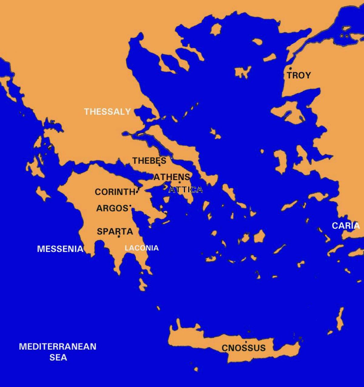 Sparta, Griechenland Map 