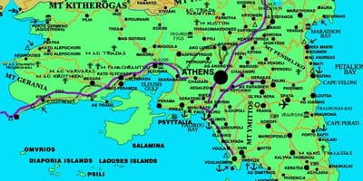Attiki Griechenland-map