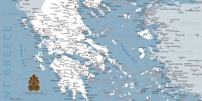 Eine Karte des antiken Griechenland