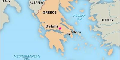 Karte von Griechenland Delphi