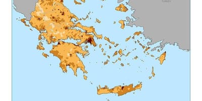 Bevölkerung Dichte Karte von Griechenland