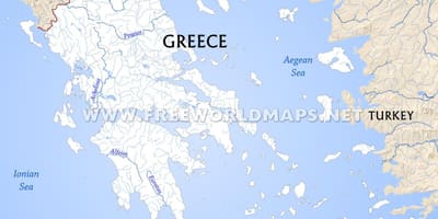 Flüsse in Griechenland-map