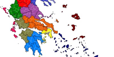 Hellas Gemeinden Karte