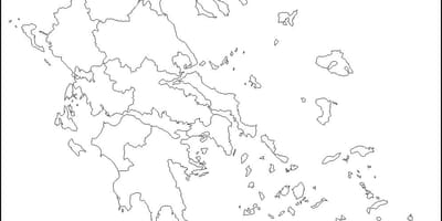 Karte von Griechenland Umriss