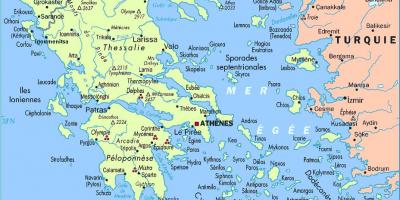 Karte von Griechenland und Umgebung