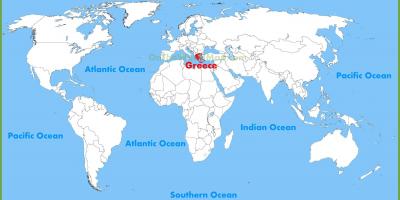 Griechenland auf der Weltkarte
