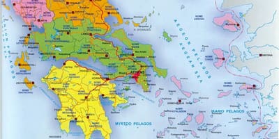 Karte von Griechenland und Griechische Inseln