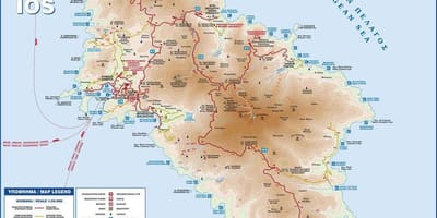 Karte von ios-Griechenland