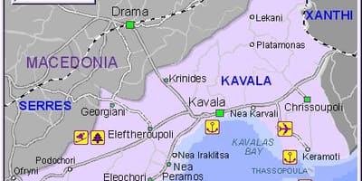 Karte Von Kavala Griechenland