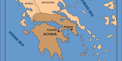 Karte Korinth Griechenland