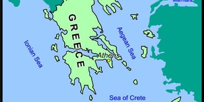 Karte von Kreta und Griechenland