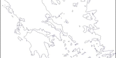 Griechenland leere Karte