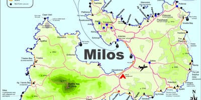 Karte von milos Griechenland