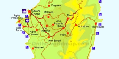 Karte Von Naxos Griechenland