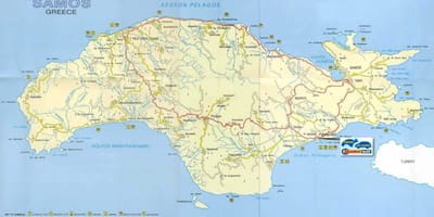 Karte Von Samos, Griechenland