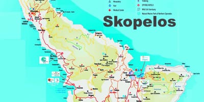 Skopelos Karte der griechischen Inseln