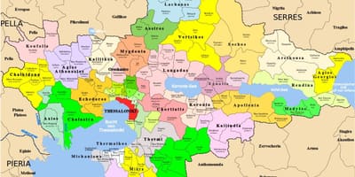 Karte Von Thessaloniki, Griechenland