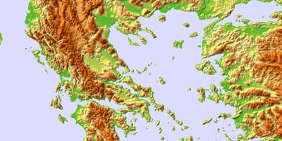 Topografische Karte Griechenland