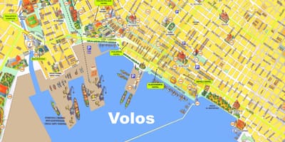 Karte Von Volos Griechenland